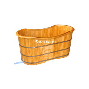 Bồn tắm gỗ Pơ mu bo viền cao cấp